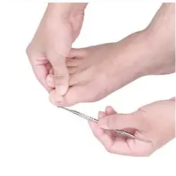 Mtssii double-шляпкой гвоздя палочки для отодвигания кутикулы Нержавеющая сталь ногтей тикер 2018 Nail Art Инструмент Маникюр инструмент для очистки