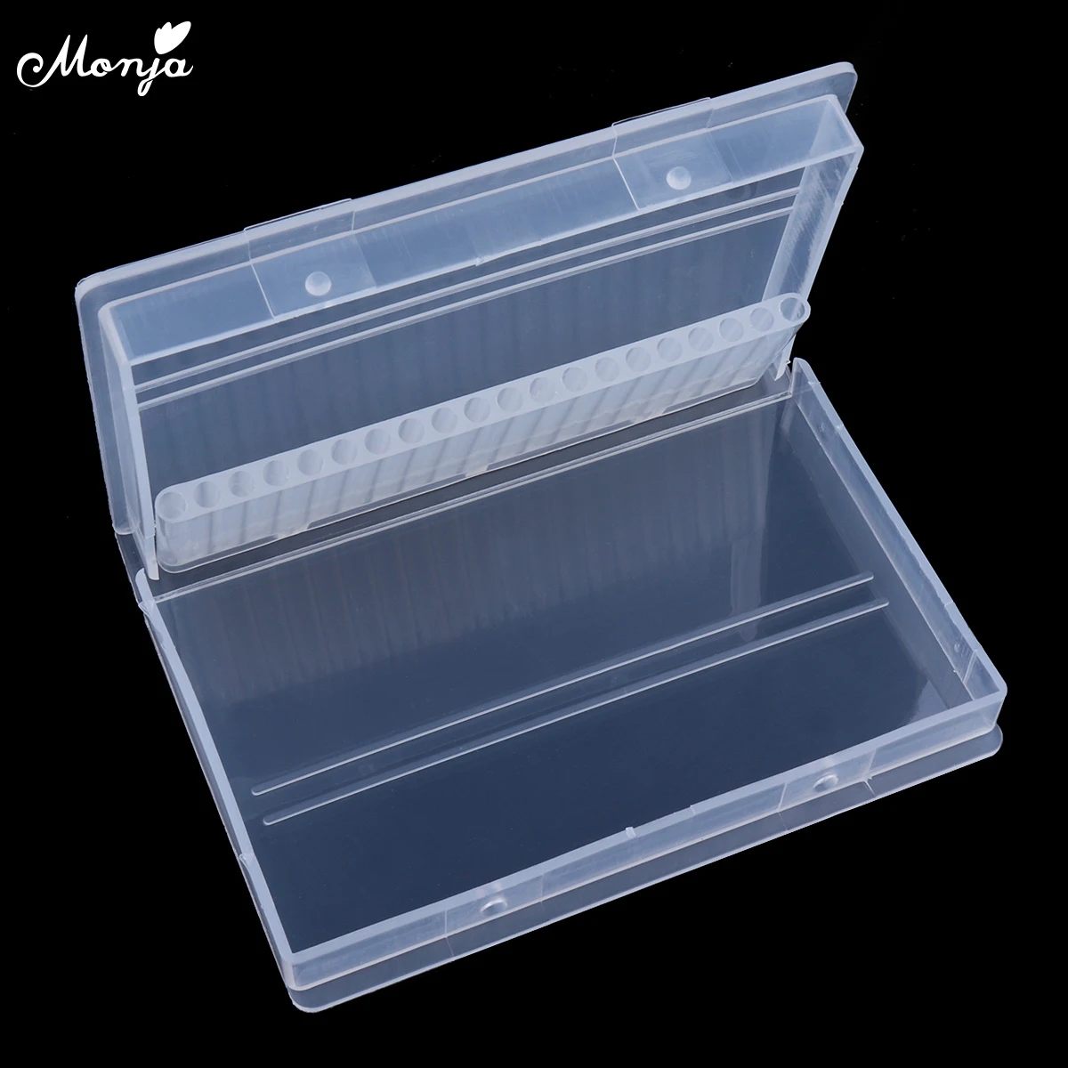 Monja 20 слотов коробка для хранения для ногтей держатель сверла дисплей контейнер Органайзер маникюрные инструменты для дизайна ногтей