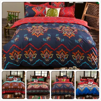 

Spring Winter Europe Floral Print Classic Bed Linen 2/3/4 pcs Bedding Set Duvet Cover Pillowcase Bedsheet King Queen Twin Double