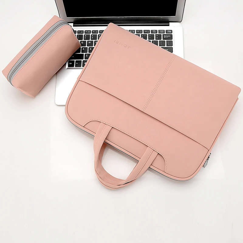 Модные женские розовые сумки на плечо, женский портфель для ноутбука, кожаные сумки, сумки-мессенджеры, дизайнерская женская кожаная сумка для MAC Book