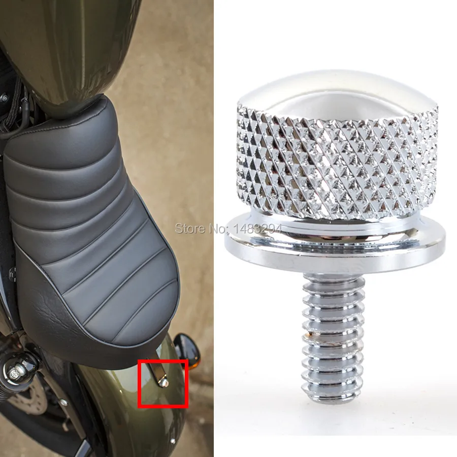Buy Chrome Billet Knurled Seat Bolt Top Fender Screw