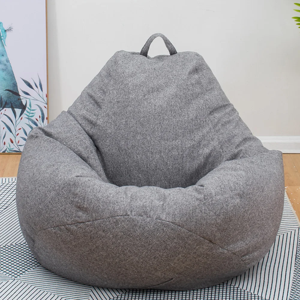 

Large Bean Bag Chairs Sofa Covers Solid Color Simple Design Indoor Lazy Lounger for Adults Kids No Filling