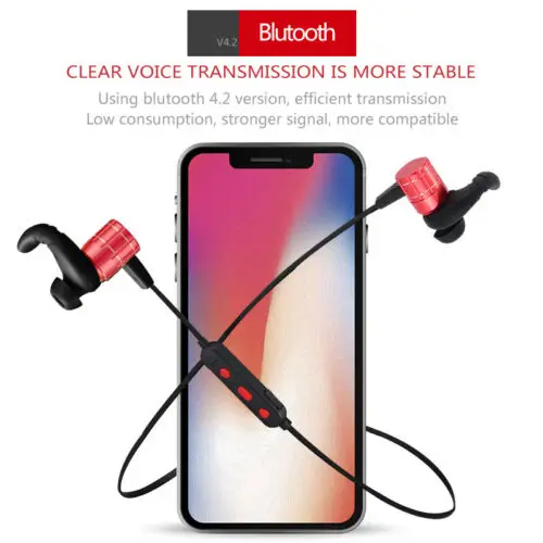 Спортивные Bluetooth наушники для бега тренажерный зал 4 2 стерео беспроводная