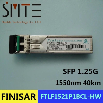

Finisar FTLF1521P1BCL-HW Otical Transceiver SFP 1.25G 1550nm 40km Single-mode Module