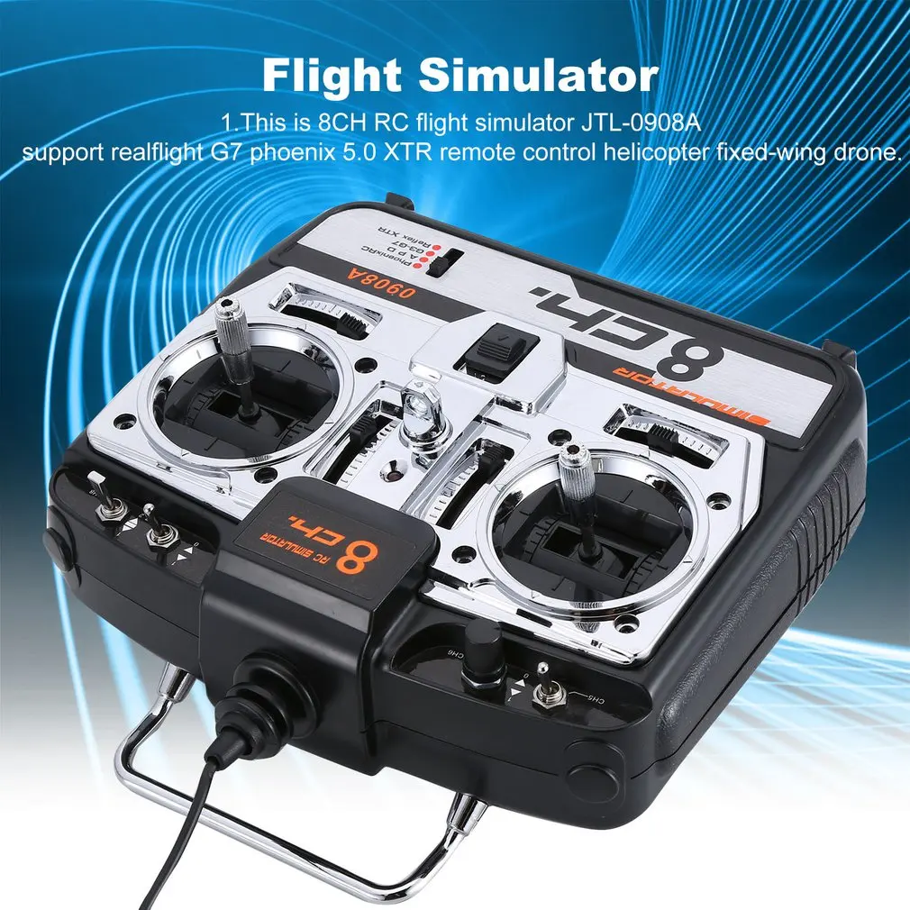 6CH/8CH Радиоуправляемый симулятор полета симулятор JTL-0904A поддержка Realflight G7 Phoenix 5,0 XTR пульт дистанционного управления Вертолет с фиксированным крылом Дрон