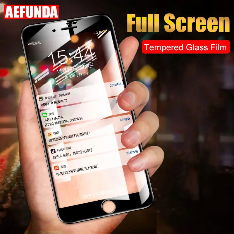 

Curved Edge Tempered Glass For iPhone X XS Max XR 7 8 Plus Full Cover Screen Protector For iPhone 6 6S 5 5S SE Protective Film