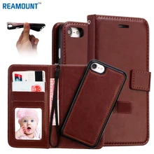 30 шт. Магнитная 2 в 1 кожаный чехол для телефона для iPhone6 6 Plus 7 7 Plus Crazy Horse шаблон кожаный чехол с держатель для карт