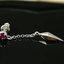 Тайские серебряные инкрустированные циркониевые серьги из стерлингового серебра 925 пробы 1 пара