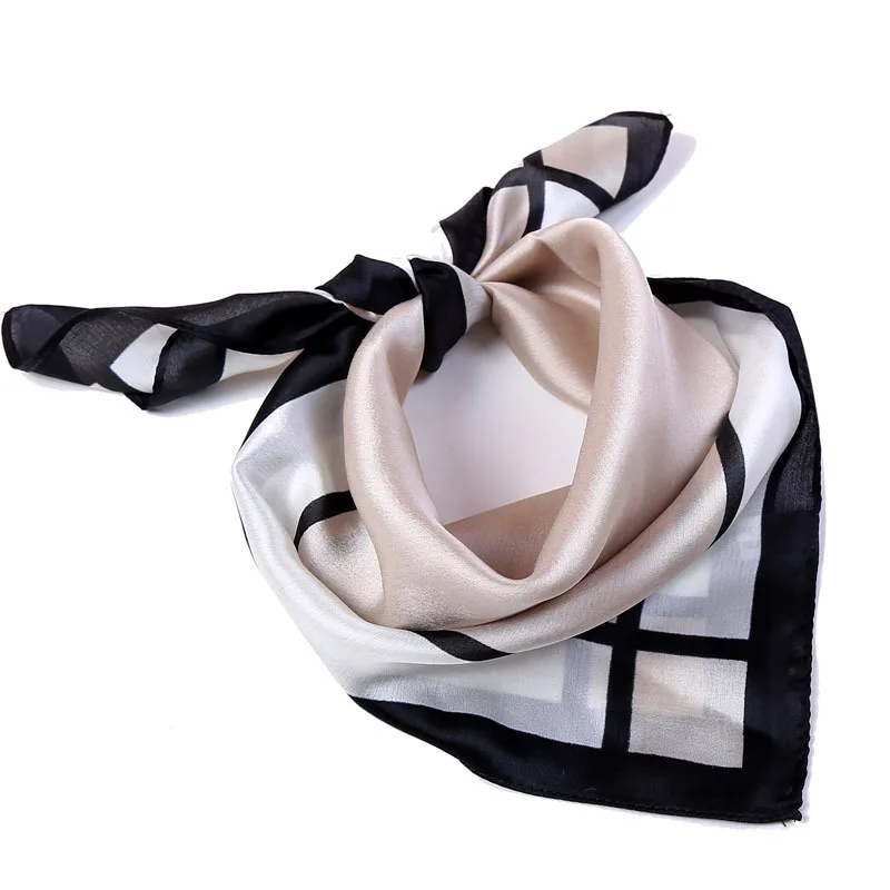 Женский платок Дамский платок девочка шейный платок повязка цветочный узор Карманный квадратный носовой платок KR015