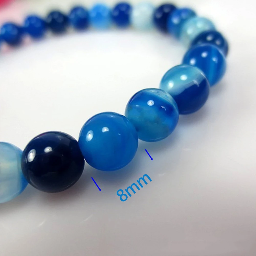 

Natural Stones Bracelet Sea blue Bracelet Women Jewelry Gift Adjustable