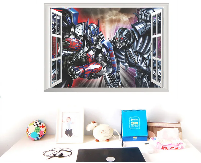 Cartoon Transformers bee boy Wall Sticker Home Decoration Wall Decals for Kids Room bedroom kindergarten Wallpaper