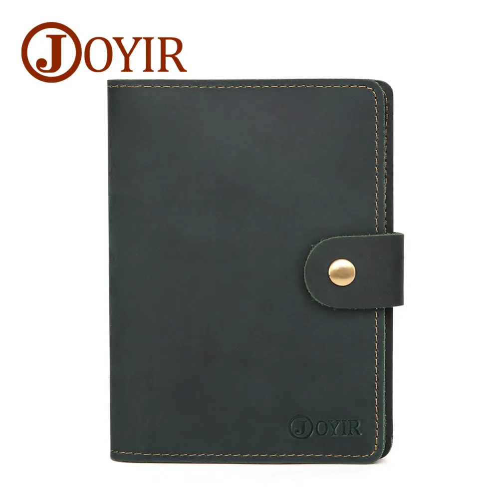 

Men Passport Cover Genuine Leather Passport Holder Travel Wallet Buttoned Card Wallet Credit Card Holder