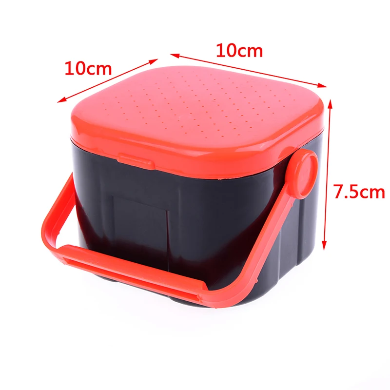 Fishing Tackle Box 2 Compartments Fishing Box Multifunctional Plastic Earthworm Worm Bait Lure Fly Carp Accessories 3 Sizes - Color: L