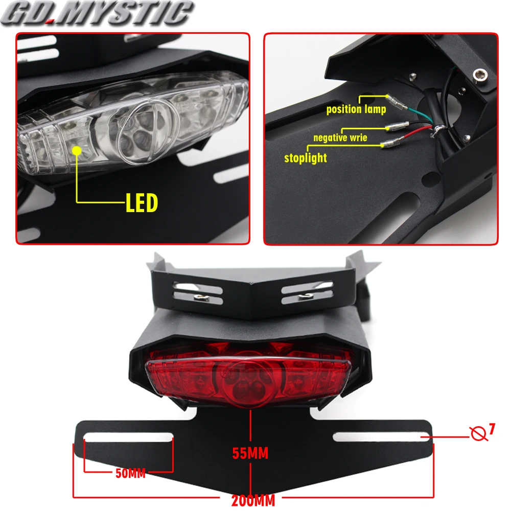 Мотоцикл хвост крепление номерного знака Кронштейн Тормозная лампа для заднего освещения для BMW R NINE T- R9T