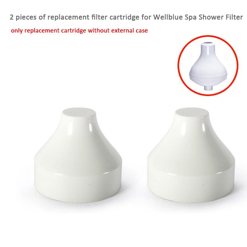 2 Piece of Replacement Filter Cartridge for Wellblue Spa Shower Filter