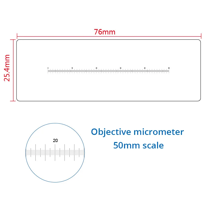 

Microscopic objective micrometer 50mm national standard level Philippine micrometer 0.1mm calibration