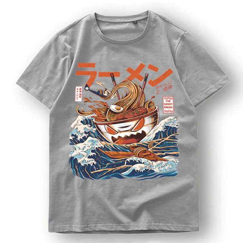 Японские Харадзюку футболки Ramen off Kanagawa мужские футболки Прямая поставка 3d принт короткий рукав Футболка уличная хип-хоп Топ Футболка - Цвет: Ramen off Kanagawa