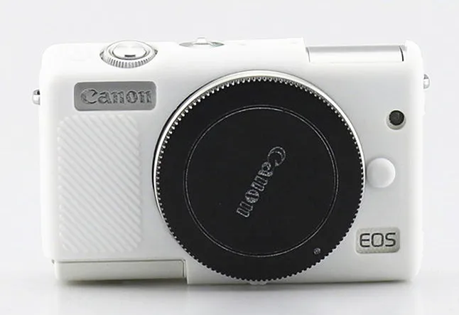 Силиконовая кожа брони чехол корпус протектор для Canon EOS M100 тела только цифровая камера - Цвет: White