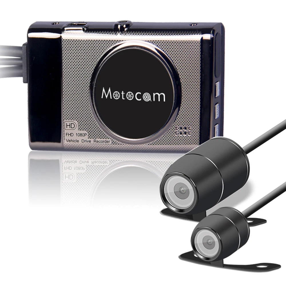 

Fodsports 1080P motorcycle DVR T2 motorbike video recorder Dash Cam moto dual cameras with Wired Controller