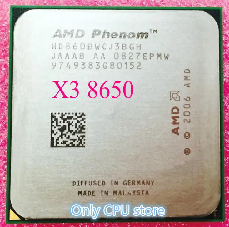 

FREE SHIPPING X3 8650 HD8650WCJ3BGH CPU Phenom 2.3GHz AM2+ 95W Triple-Core Desktop