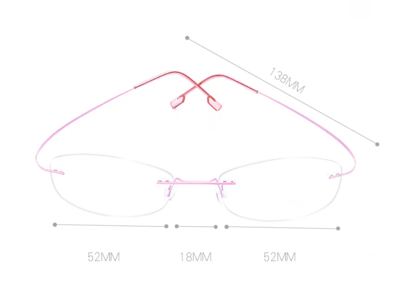 Handoer 865, оправа для очков без оправы для женщин, очки для очков, оптическая оправа по рецепту, гибкие титановые ножки