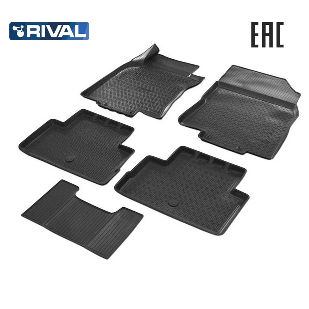 Mats interior Rival for Nissan Qashqai II 5-DV. (Russian assembly) 2015-2019 2019-n. a. Without fasteners jumper 5 PCs | Автомобили и