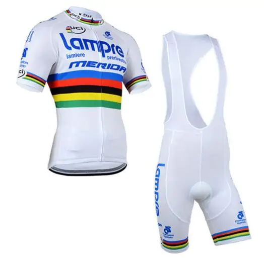 

Summer White Lampre Merida Cycling Set Quick-Dry MTB Pink Cycling Clothing Maillot Ropa Ciclismo Bike Men's Cycling Jersey Suit