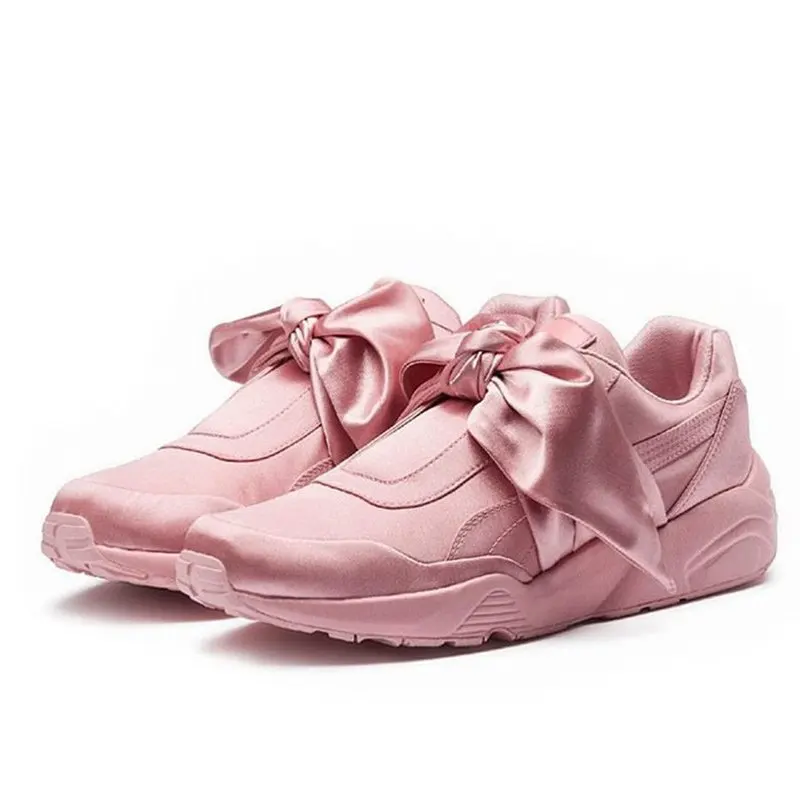 2017 NEW Woman Casual Shoes Bow Ladies Flats Silk Moccasins Round Cool