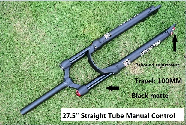 100-120 мм Регулировка хода отскока для горного велосипеда пневматическая вилка крепление Подвески 1710 г прямая труба коническая труба более чем FOX - Цвет: 27 5 inch