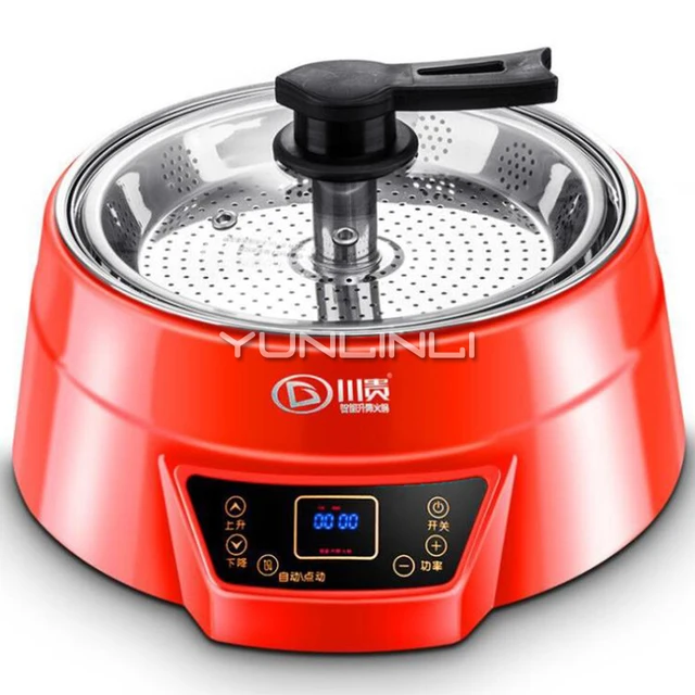 5L Electric Hot Pot Machine Household Stainless Steel Steam Furnace