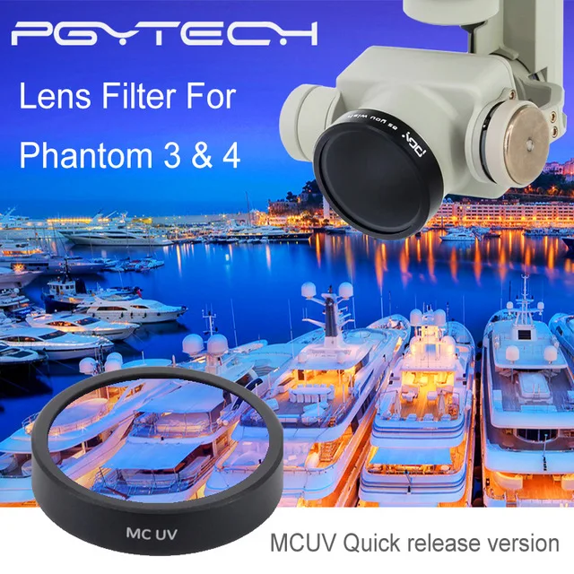 Buy Cheap PGY Lens Filters MCUV for DJI phantom 4 phantom 3 Gimbal accessories Camera Ultraviolet Filter UAV Quadcopter drone parts