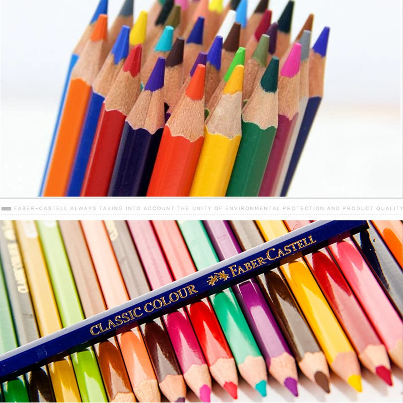 Kopen Faber Castell 36 48 72 Kleur Potlood voor School Lapiz Vette Professionele Schets Potloden Regenboog Kleuren Lapis Escolar briefpapier