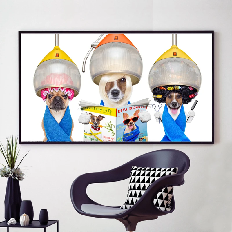 Dogs Groomer Hairdresser Poster Wall Decor