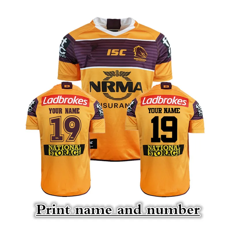 

2019 BRISBANE BRONCOS AWAY RUGBY JERSEY size S-3XL Print name and number Top quality Free shipping