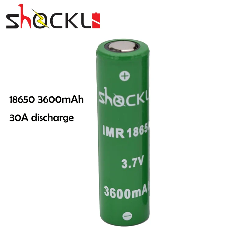 Shockli 18650 аккумулятор 3,7 V 3600 mAh 3500 mAh аккумуляторная батарея li-ion bateria 30A IMR Аккумулятор для e cigarete фонарик инструменты