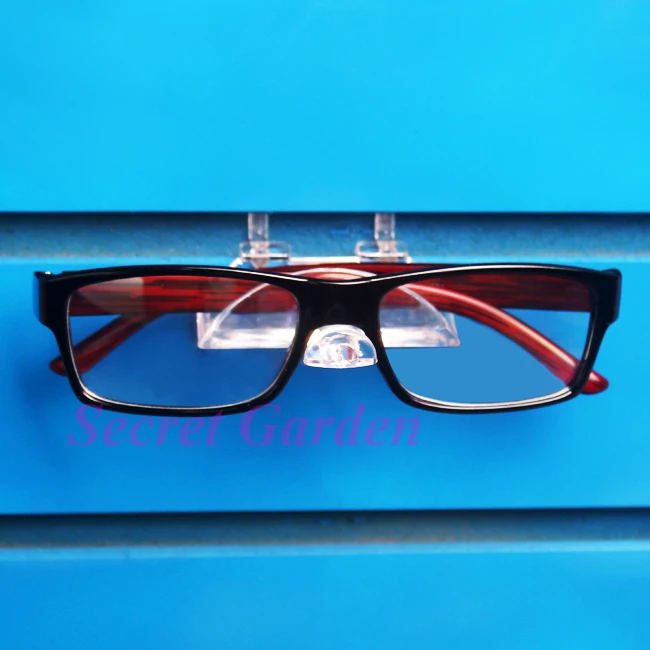 

TONVIC 40 Clear View Plastic Pegboard Slatwall Sunglass Glasses Display Stand Holder