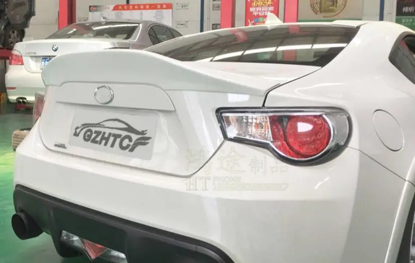 

High quality ABS Unpainted Car Rear Trunk Lip Spoiler Wing Fits For Subaru BRZ For TOYOTA GT86 2012 2013 2014 2015 BY EMS