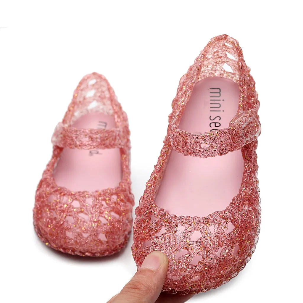 Летняя детская обувь для маленьких девочек однотонная обувь для принцессы сандалии для девочек нескользящая обувь для девочек