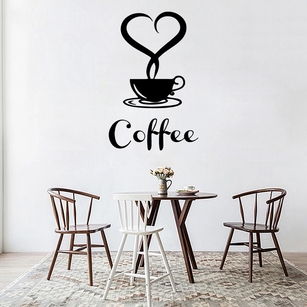 

Removable DIY Kitchen Decor Coffee Cup Decals Vinyl Sticker home decoration