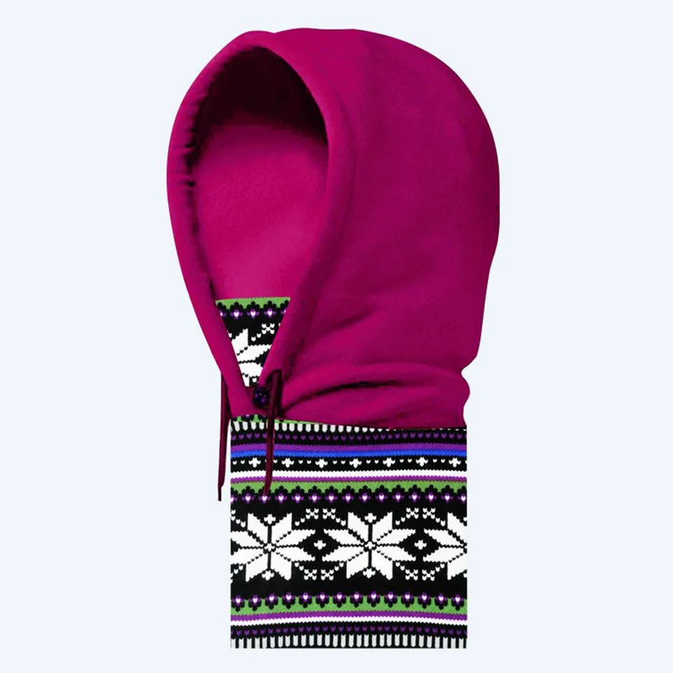 AONIJIE женские и мужские зимние походные шарфы лыжный шарф наружная ветрозащитная шапка маска унисекс теплые флисовые шарфы головные уборы - Цвет: Rose 1