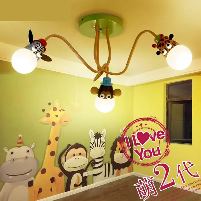 Led Cartoon Children's Room Lamp Bedroom Ceiling Lamps Warm Personality Kindergarten Creativity Children lights | Лампы и