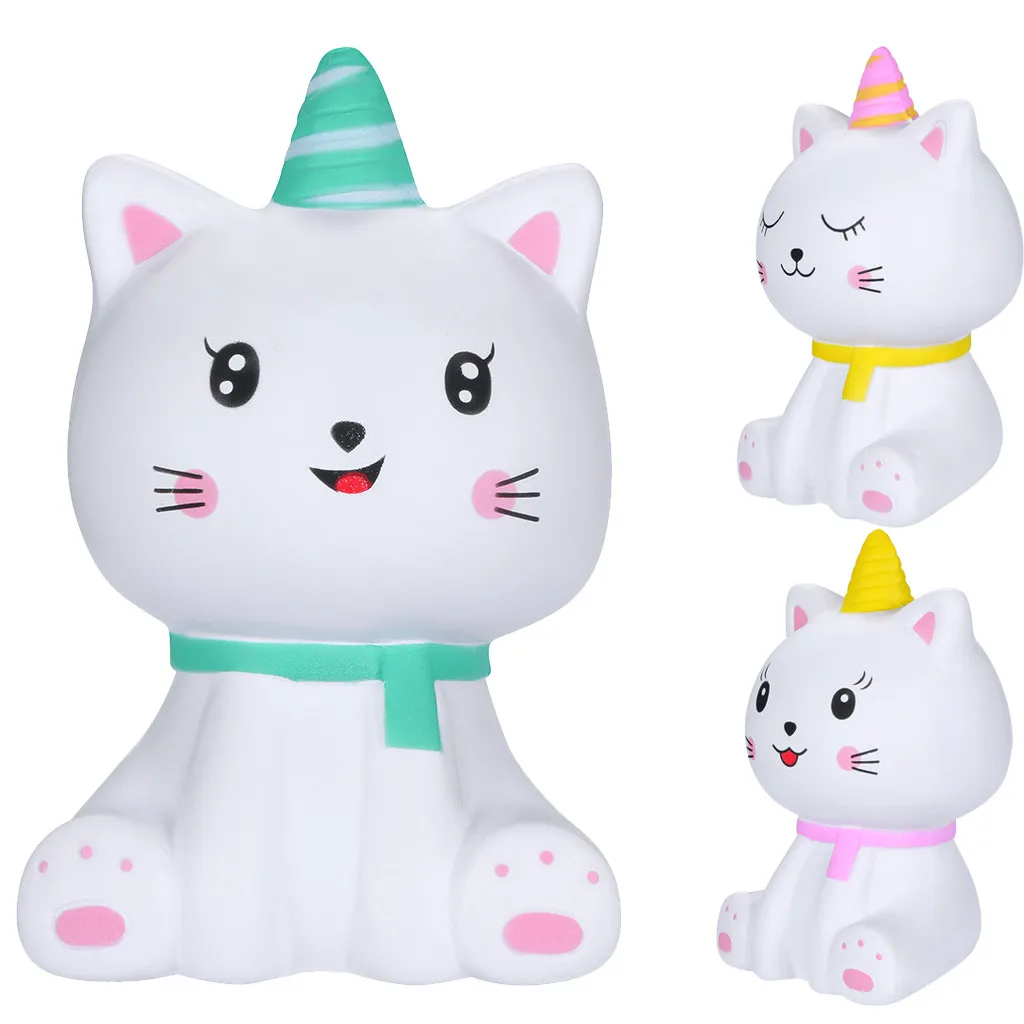 

Skuishy Animals Skuishy Kawaii Cartoon Kitty Spuer Slow Rising Cream Scented Stress Relief Anxiety Antistress Toys