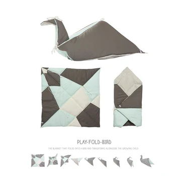 

Baby Room Decoration Thousand Paper Crane Folding Blanket Infant Photograph Props Cotton Toddler Blanket Geometric Pattern Cover
