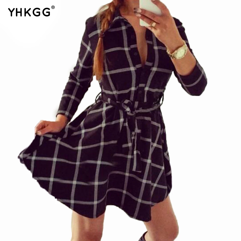 the target of leisure old dresses autumn women plaid check