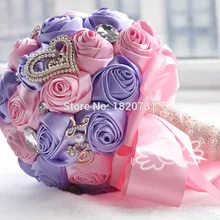 В Потрясающие Свадебные цветы Белый невесты свадебные букеты Искусственные розы свадебный букет