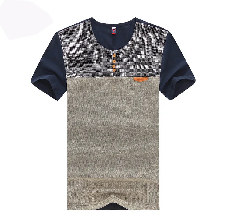 2019 Summer Fashion Mens T Shirt Casual Patchwork Short Sleeve Men T-Shirt Mens Clothing Casual Slim Fit Hip-Hop Top Tees 5XL -