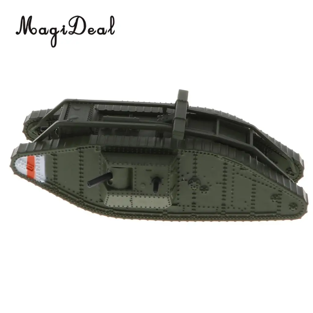 1/100 Simulation Diecast Britain MK. IV Male Tank - WWI Armored Army Vehicle Car Model Toy Soldiers Souvenir