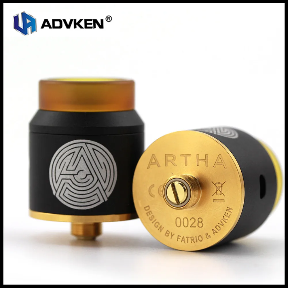 Advken Original Electronic Cigarette Artha 24mm Diameter Vaporizer RDA Rebuildable Dripping Atomizer Tank fit Squonker Box Mod |