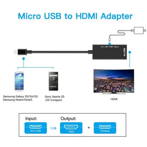 Универсальный MHL микро USB к HDMI кабель 1080P HD ТВ адаптер для телефонов Android| |