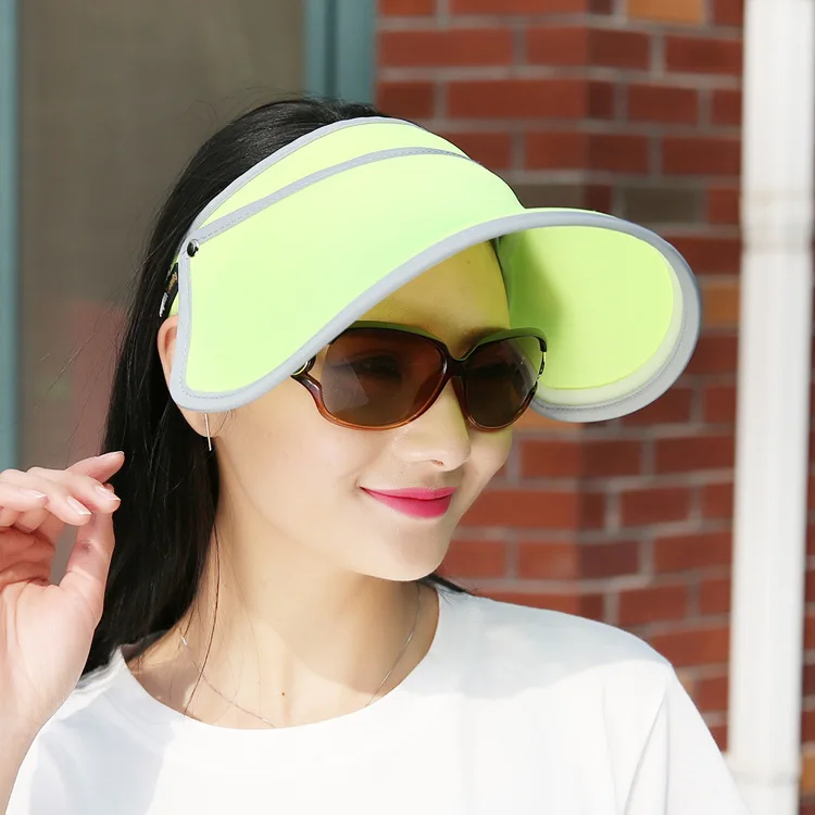 

Summer Outdoor Adjustable Visor caps Sun hats UV protection Sun block hat for women 360 rotating